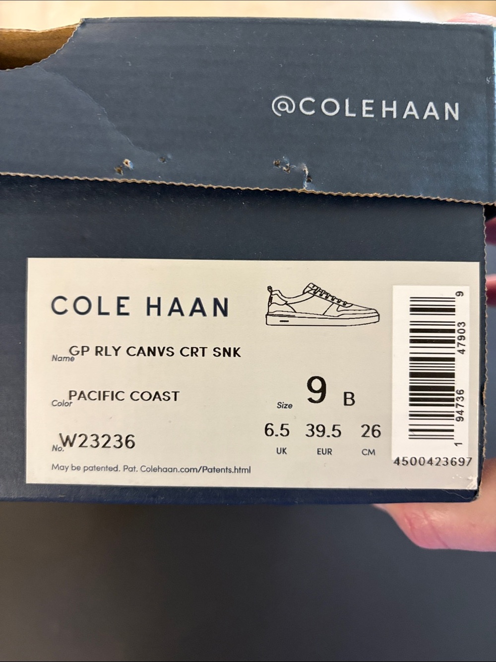 Cole Haan Medium Blue Canvas Low-Top Sneakers with White Laces, Women’s Size 9 - Picture 6 of 6